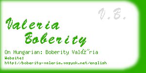 valeria boberity business card